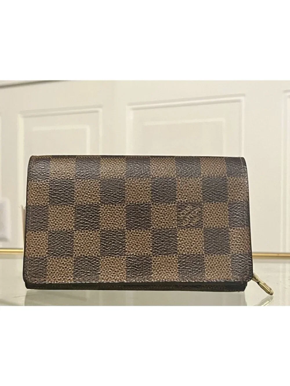 Louis Vuitton Damier Ebene Compact Wallet - Vintage Canvas Bifold